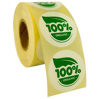 برچسب طرح محصول ارگانیک 100% کد OR05 بسته 100 عددی