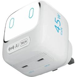 آداپتور پاورولوژی مدل PWCUQC052WH POWEROLOGY Lumix GaN AI Power Charger 45W