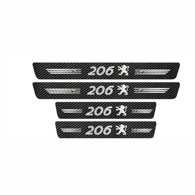 برچسب پارکابی خودرو  ایلیدن طرح کربن مدل B0025 مناسب برای 206 بسته 4 عددی