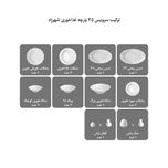 سرویس غذاخوری 35 پارچه چینی زرین ایران سری شهرزاد مدل سپینود درجه یک