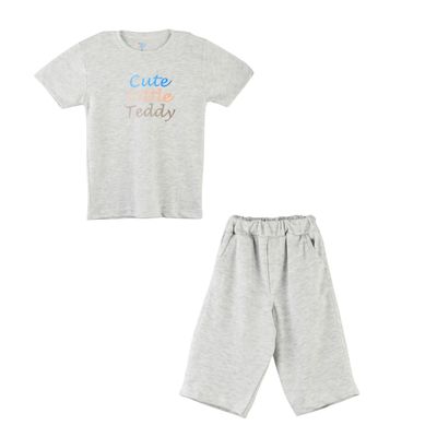 ست تی‌شرت آستین کوتاه و شلوارک راحتی بچگانه مدل MDSS-CH3993