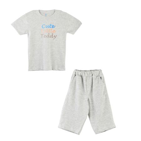 ست تی‌شرت آستین کوتاه و شلوارک راحتی بچگانه مدل MDSS-CH3993