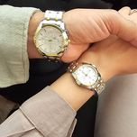 ست ساعت مچی زنانه و مردانه والار (Walar) مدل کرنو طرح؛ بند استیل با نمایشگر تقویم