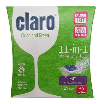 قرص ماشین ظرفشویی کلارو Claro - بسته 20 عددی