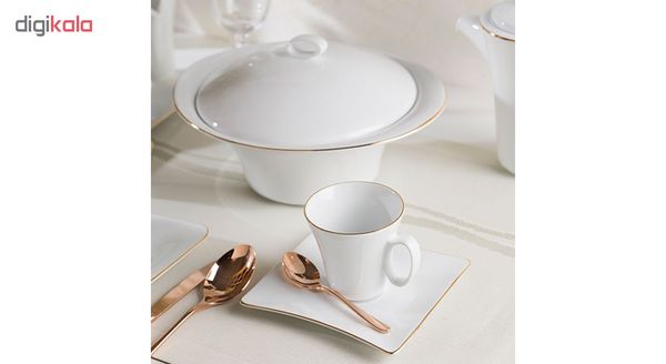 سرویس غذاخوری 97 پارچه چینی زرین سری وینچی الیسه مدل زرین درجه عالی