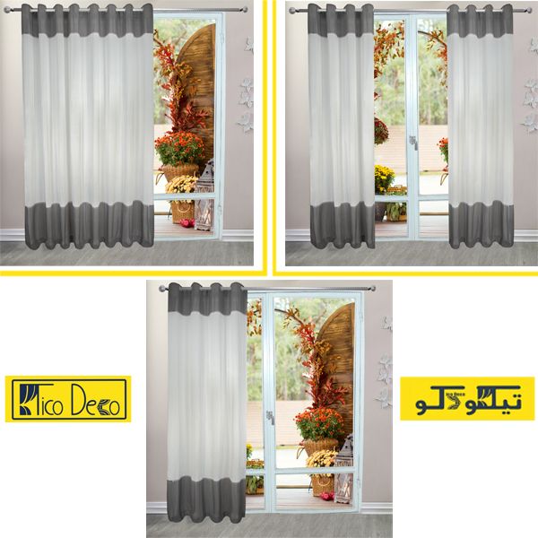 پرده تیکو دکو مدل کتان هرینگ ژور دار شش چین سایز 225x275 سانتیمتر