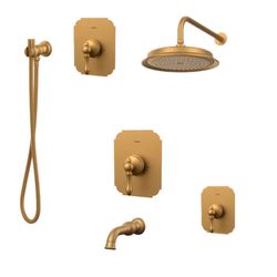 ست شیرآلات کسری مدل ناپل توکار طلا مات(توالت-روشویی-دوش تیپ1)