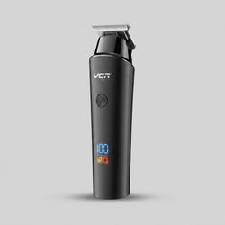 ماشین اصلاح صورت و سر وی جی آر V-937 با تیغه استیل ضد زنگ، باتری 2000 میلیآمپر قابل شارژ، قابلیت اصلاح صفر و خط زن، نمایشگر میز