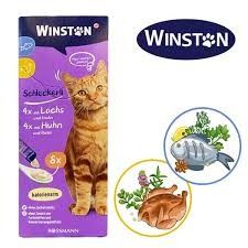 بستنی گربه وینستون طعم مرغ و پنیر و ماهی Winston Chicken and fish snack