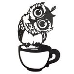 استیکر طرح جغد و لیوان قهوه مدل coffee boof