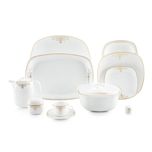 سرویس غذاخوری 98 پارچه چینی زرین ایران سری کواترو مدل مونت کارلو درجه یک