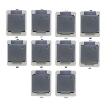 پریز برق ارت دار بهداد الکتریک مدل بارانی بسته 10 عددی