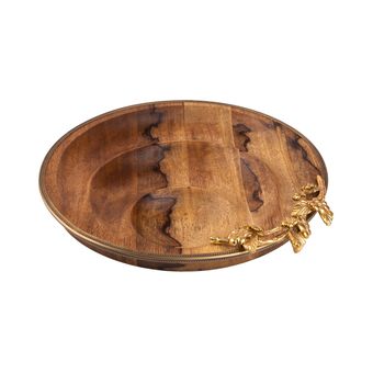 اردو خوری گلدکیش مدل گلدن بلاسم گرد سه خانه کد GK829429-1