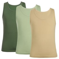 زیرپوش رکابی مردانه آریان نخ باف مدل 1112 بسته 3 عددی