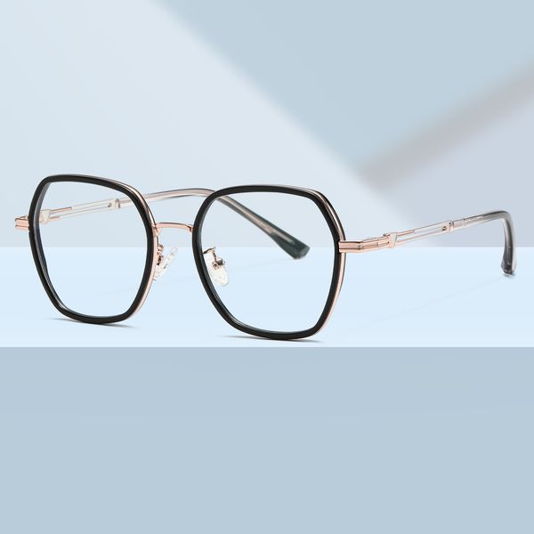 فریم عینک طبی چند ضلعی مدل TJ806C01P81 مناسب برای صورت گرد و بیضی