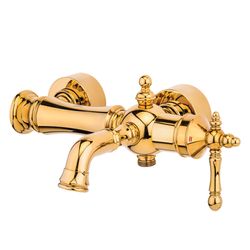 دوش حمام شیرآلات بهداشتی قهرمان مدل نگین طلایی