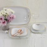 سرویس غذاخوری 27 پارچه چینی زرین ایران سری کواترو مدل montecarlo 2