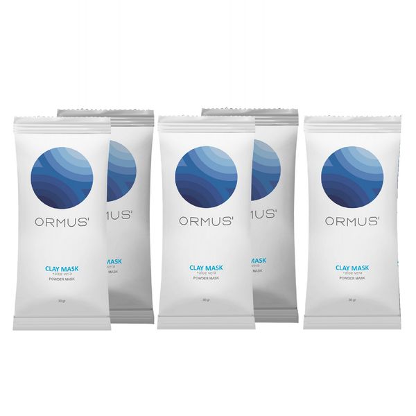 ماسک صورت اورموس مدل کمپلکس خاک رس+ آلوئه ورا وزن 30 گرم بسته 5 عددی