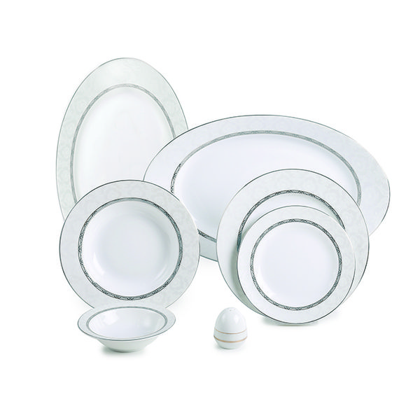 سرویس غذاخوری 102 پارچه چینی زرین ایران طرح هدیه پلاتینی درجه یک