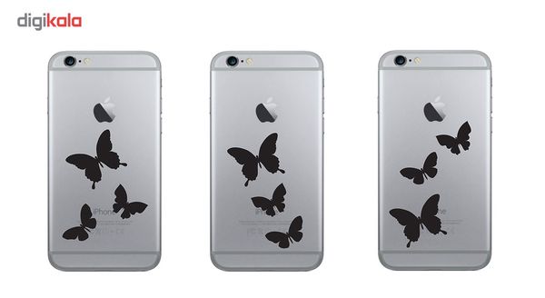 استیکر گوشی طرح the butterfly بسته 2 عددی