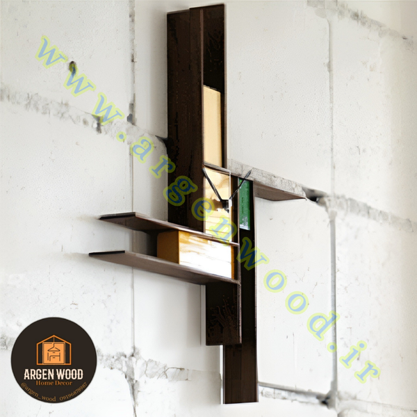 ساعت چوبی دیواری فانتزی ، مدرن و خاص طرح پازلی موندریان کد 612