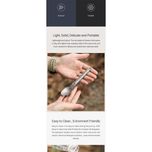 قاشق و چنگال سفری نکس تول مدل Titanium Tableware