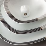 سرویس غذاخوری 27 پارچه چینی زرین ایران سری کواترو مدل وگاس اوریت درجه یک