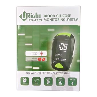 دستگاه تست قند خون یورایت همراه با نوار تست 50 تایی مدل TD4279