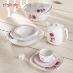 سرویس غذاخوری27 پارچه چینی زرین ایران سری کواترو مدل رزفلاور درجه عالی