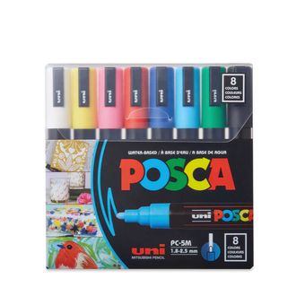 ماژیک یونی بال مدل POSCA 5M بسته 8 عددی
