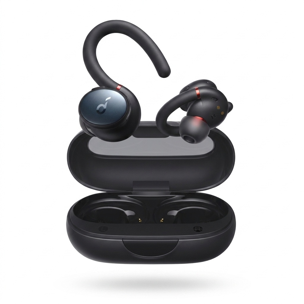 هدفون بلوتوثی ورزشی TWS انکر مدل Soundcore Sport X10 A3961 با گیره گوش قابل تنظیم تا 210 درجه، مقاومت در برابر آب با گواهی IPX7،