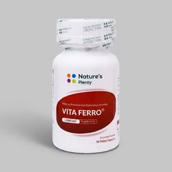 کپسول مکمل آهن ویتا فرو نیچرز پلنتی بسته 30 عددی، حفظ سطح انرژی، مناسب آقایان و خانمها، مصرف روزانه 1 عدد