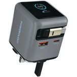 شارژر دیواری فست شارژ Powerology (پاورولوژی) مدل Halo Dual-Port GaN Charger 70W