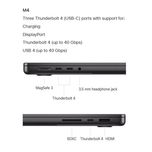 لپ تاپ 14.2 اینچی اپل مدل MacBook Pro MW2U3 2024 LLA-M4-16GB RAM-512GB SSD