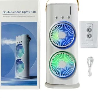 پنکه مه پاش رومیزی شارژی دوقلو مدل Double-ended Spray Fan