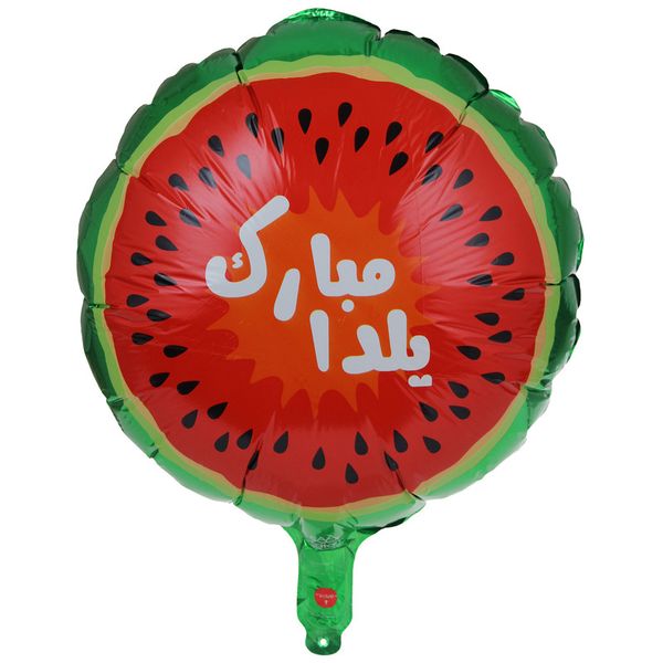 بادکنک فویلی طرح هندوانه شب یلدا