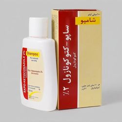 شامپو ضد قارچ ساپونین مدل کتوکونازول 2 درصد حجم 100 میلیلیتر، ضد شوره، ضد ریزش، تنظیمکننده چربی، مناسب انواع مو
