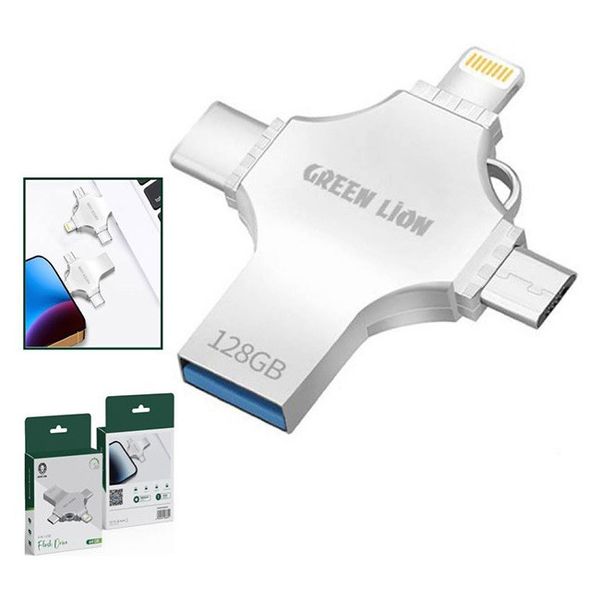 فلش مموری گرین لاین 4in1 USB flash drive -128GB