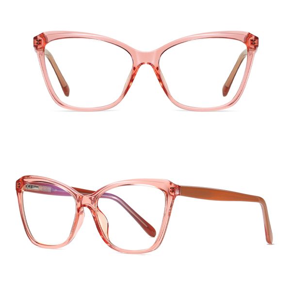 فریم عینک طبی گربه ای زنانه مدل O2006C4 مناسب برای صورت گرد و بیضی