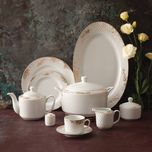 سرویس غذاخوری 102 پارچه چینی زرین ایران سری رادیانس مدل کلودیا درجه یک