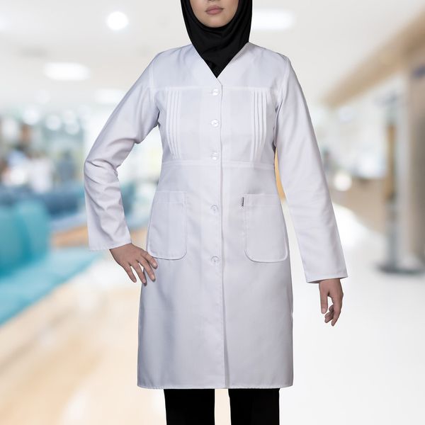 روپوش پزشکی زنانه خضرا مدل اوا کد 31400