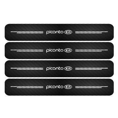 برچسب بدنه خودرو مهدیار طرح پارکابی کربن کد SP156 مناسب برای کیا پیکانتو بسته 4 عددی