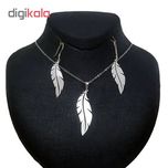 نیم ست نقره طرح پر مدل sn10