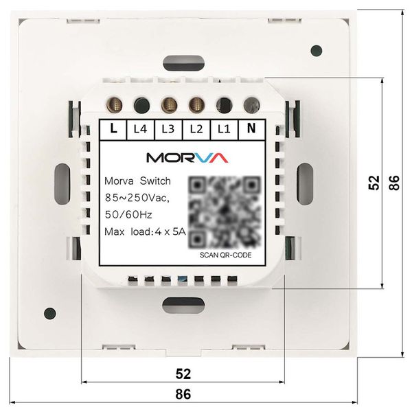 کلید لمسی هوشمند سه پل مٌروا مدل JS مجموعه سه عددی