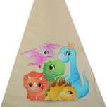 چادر بازی کودک مدل سرخپوستی طرح دایناسور PT521