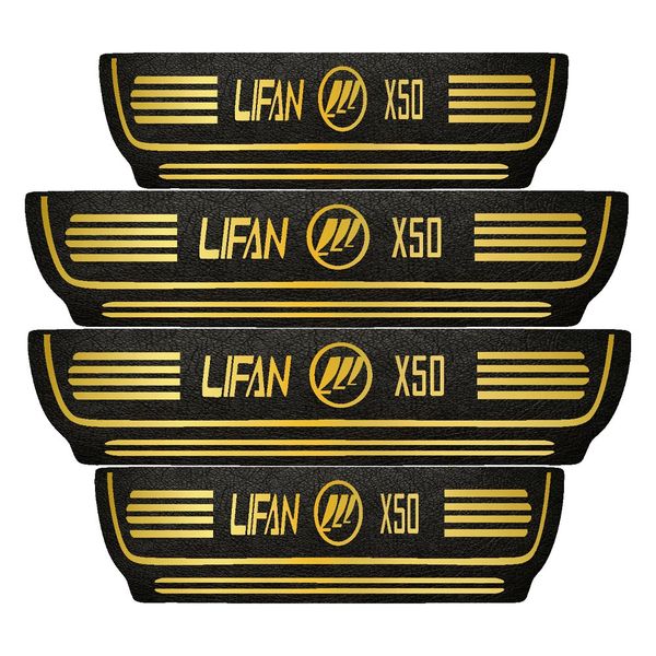 برچسب پارکابی خودرو مهدیار طرح چرم کد pkT1063 مناسب برای لیفان x50 بسته 4 عددی*63