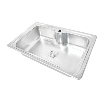 سینک ظرفشویی استیل توکار یک لگنه نگین الماس مدل SA54