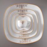 سرویس غذاخوری 98 پارچه چینی زرین ایران سری کواترو مدل مونت کارلو درجه یک