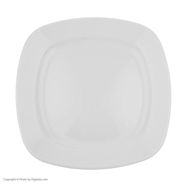 بشقاب غذاخوری چینی زرین ایران سری کواترو هتلی کد 25 درجه عالی بسته 6 عددی