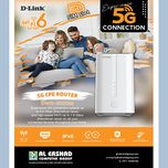 مودم روتر 5G دی-لینک مدل DI-LINK 2000M با پشتیبانی از Wi-Fi 6 AX1800، سرعت دانلود 4.6 گیگابیت، اتصال همزمان 64 کاربر، پورت گیگاب